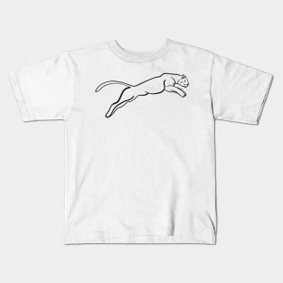 Stick figure panther Kids T-Shirt